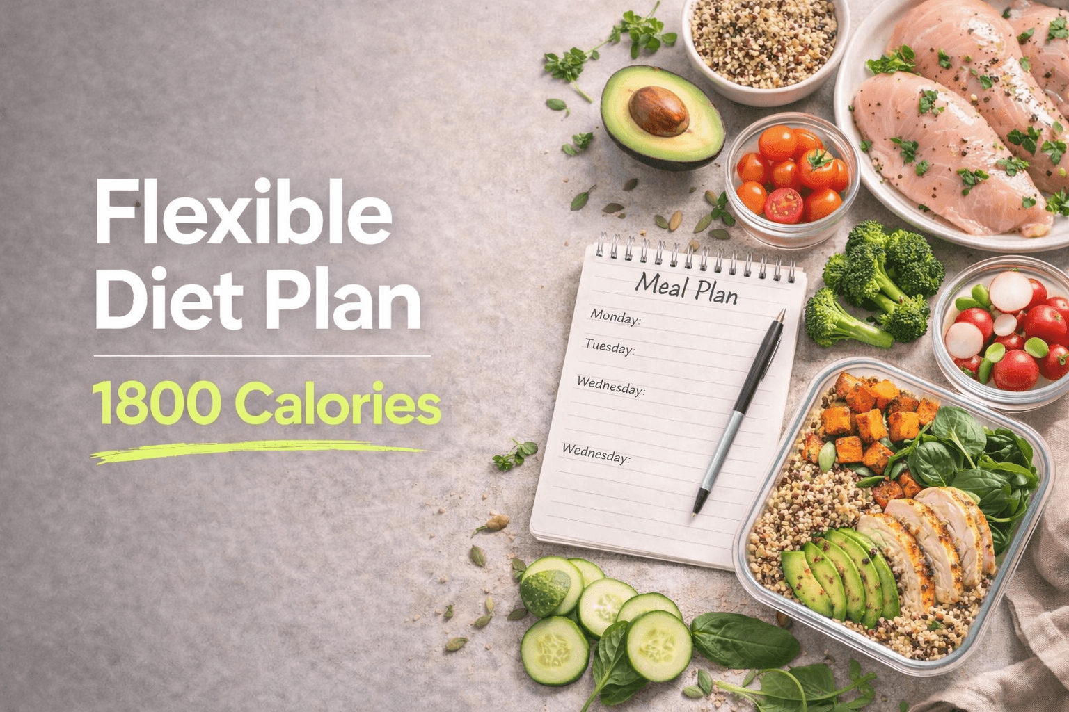 1800 Calories Flexible Diet Plan (2026)